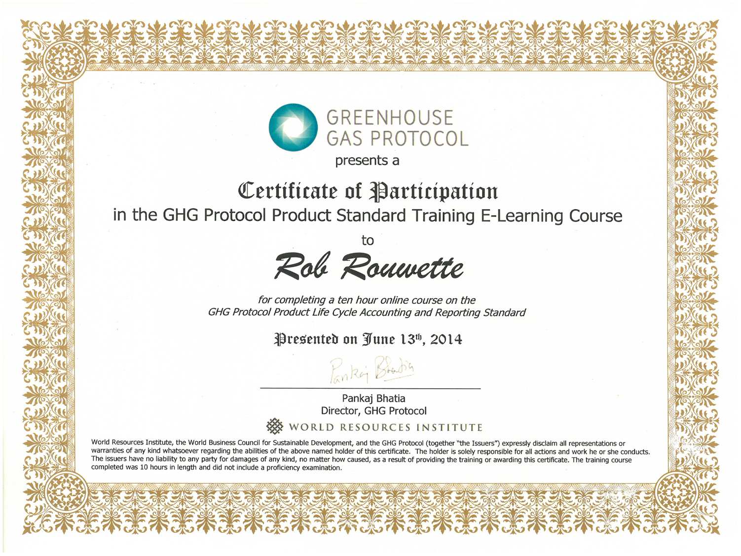 GHG Protocol training