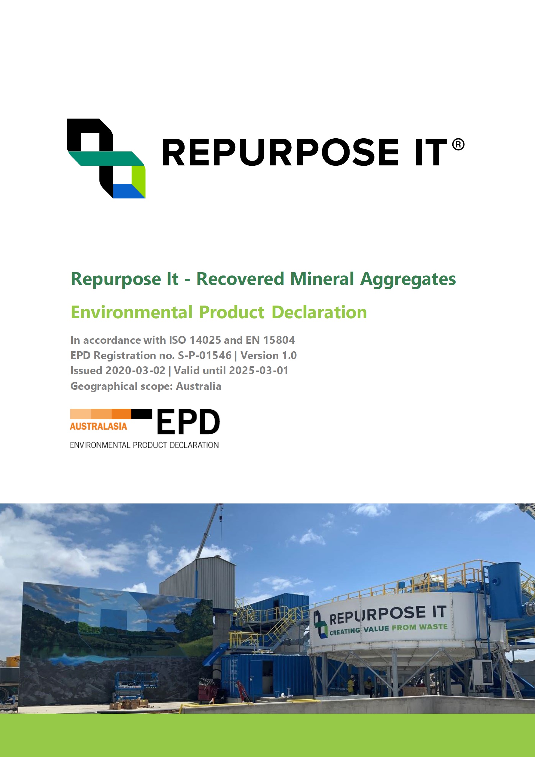 Repurpose It - Recovered Mineral Aggregates