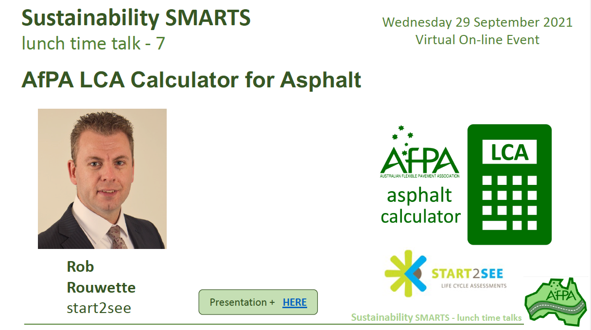 AfPA LCA Calculator For Asphalt Start2see