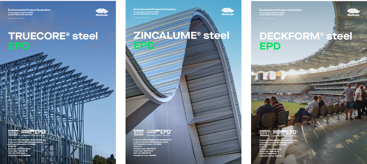 New EPD alert BlueScope DECKFORM, ZINCALUME, TRUECORE start2see