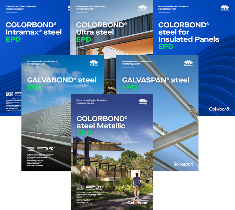 New EPD alert BlueScope Colorbond products, GALVABOND, and GALVASPAN