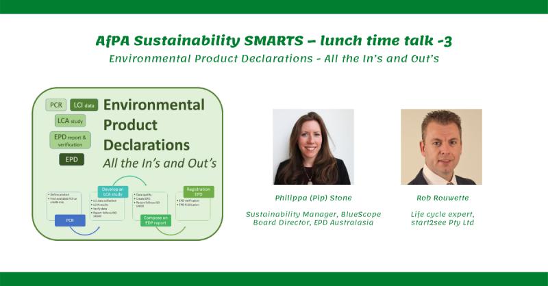 AfPA Sustainability SMARTS – Lunch time talk